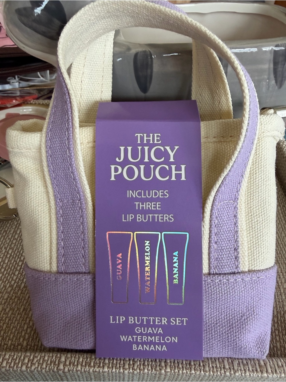 Bag/Purse Charm Lip Butter Set w/ Three Lip Butters